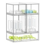 Spaceaid Baby Bottle Storage Organizer 5-PIECE Acrylic Stackable Container Set. Fixed Price $98.57.