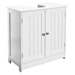 Ktaxon Bathroom Vanity Cabinet Under Sink Space Saver With Double Doors, White. Fixed Price $56.00.