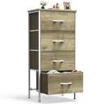 Nightstand With 4 Drawers Bedside Table Removable Fabric Bins Sturdy Ste.... Fixed Price $43.43.