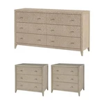 Pemberly Row Bedroom Set 3-PIECE 6-DRAWER Dresser & 3-DRAWER Chests. Fixed Price $3466.43.