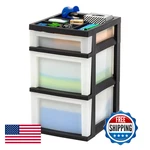 Iris Usa Plastic Storage Organizer Rolling Cart 3-DRAWERS For Classroom. Fixed Price $53.80.