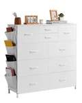 Uimoso 10 Dresser Fabric Storage Drawers Bins & Steel Frame White. Fixed Price $89.99.