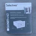 Closetmaid 54943 Selectives Suite White Drawer Model 10 In X 16 Drauble. Fixed Price $49.96.