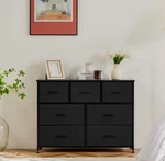 Sweetcrispy 7 Drawer Dresser With Fabric Bins Storage Tower Organizer. Fixed Price $106.00.