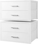 Boluo Stackable Storage Drawers Closet Organizers And Fabric White 2. Fixed Price $116.53.