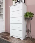 100% Solid Wood 5-SUPER Jumbo Drawer Chest With Lock By Palace Imports, 4 Colors. Fixed Price $677.99.