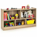 Costway Kids 2-SHELF Bookcase 5-CUBE Wood Toy Storage Cabinet Organizer Natural. Fixed Price $72.99.